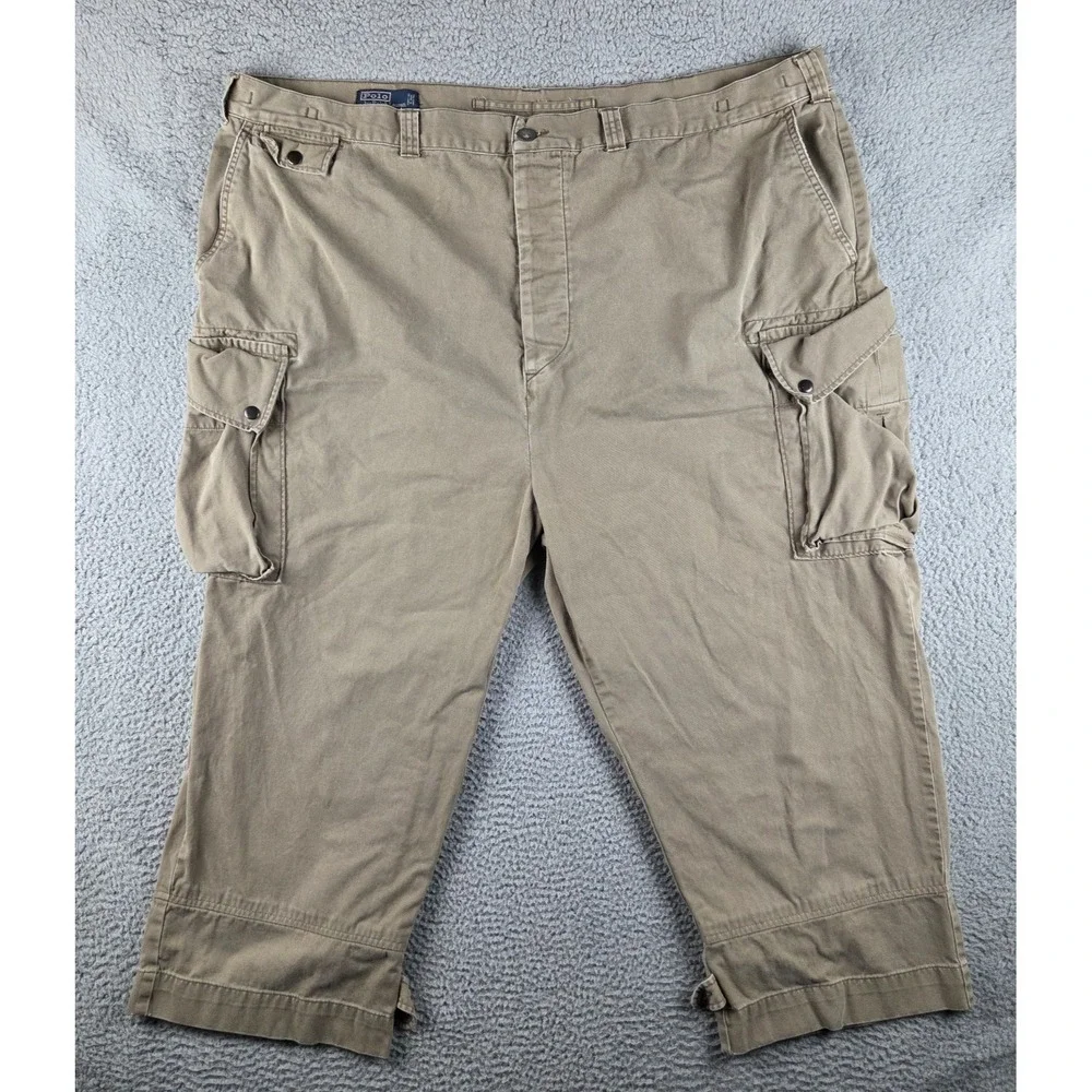 VTG Polo Ralph Lauren Paratrooper Military Pilot Cargo Pants Khaki 50x30 (49x24)
